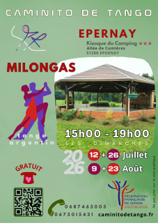 Milongas estivales au Kiosque d'Epernay - 6ème année